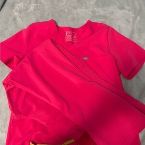 Figs Shocking Pink scrubs